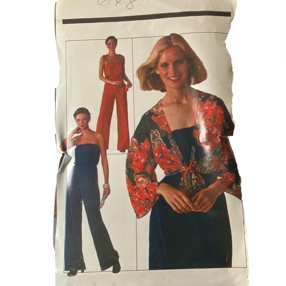 Simplicity 7748 Jumpsuit Jacket Pattern Miss 6-8 Unlined Jiffy 80s Office Date - Picture 2 of 6